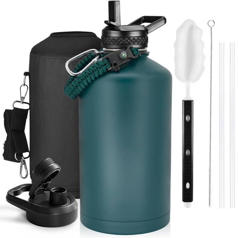 Geïsoleerde Waterfles – Lekvrij & BPA-vrij met Paracord Handvat