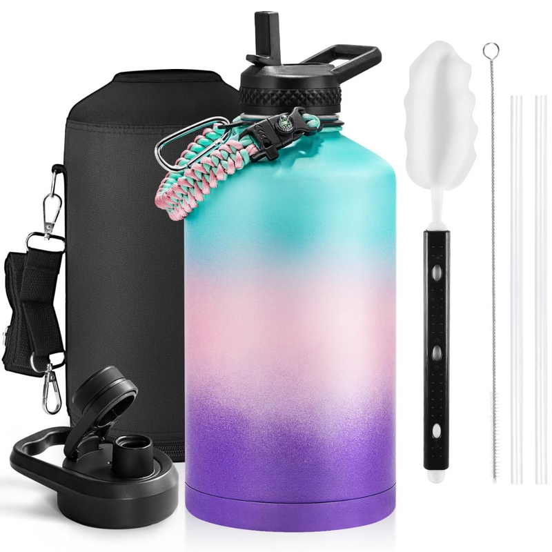 Geïsoleerde Waterfles – Lekvrij & BPA-vrij met Paracord Handvat