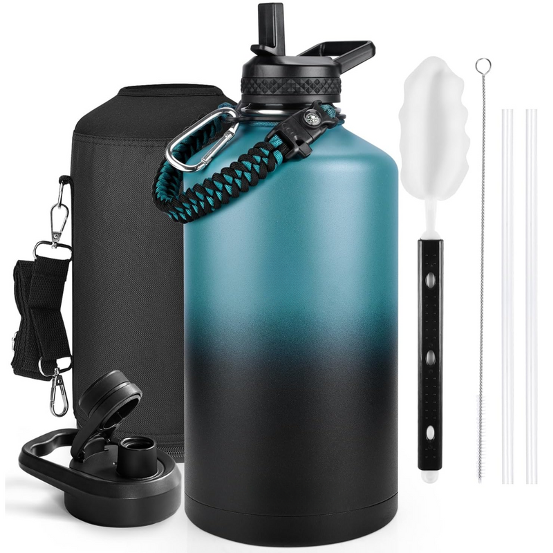 Geïsoleerde Waterfles – Lekvrij & BPA-vrij met Paracord Handvat
