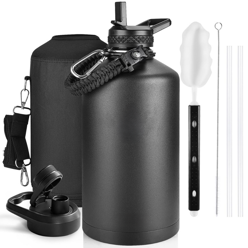 Geïsoleerde Waterfles – Lekvrij & BPA-vrij met Paracord Handvat