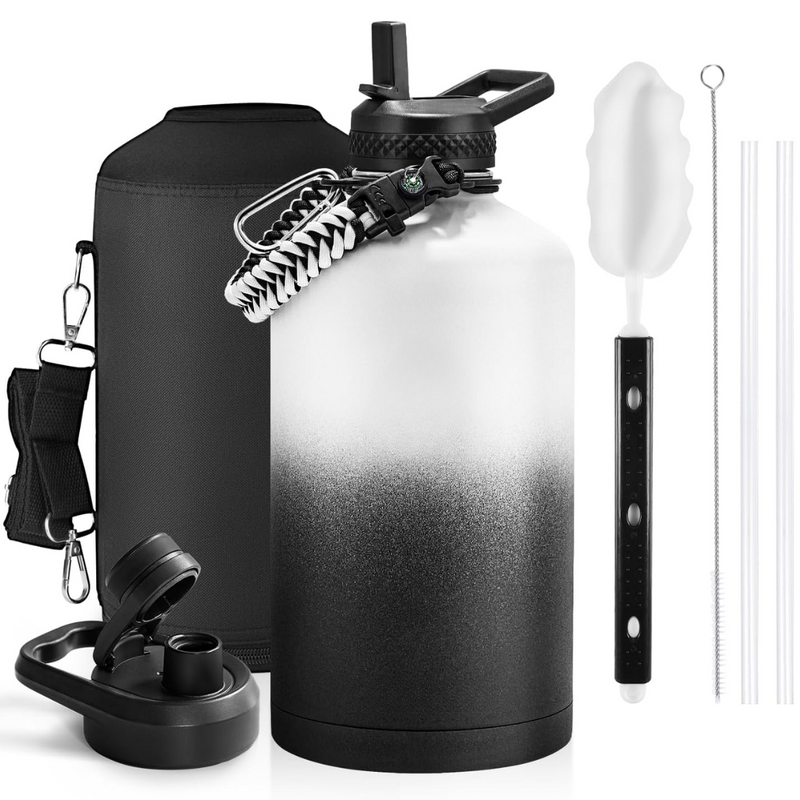 Geïsoleerde Waterfles – Lekvrij & BPA-vrij met Paracord Handvat