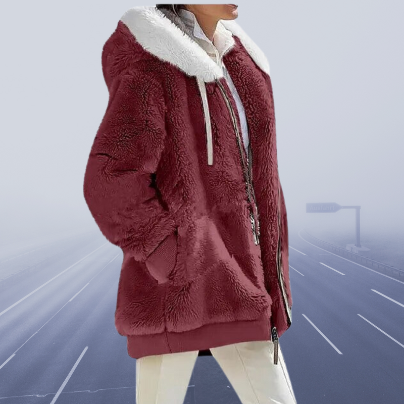 Casual Fleece Vest met Capuchon - Elena