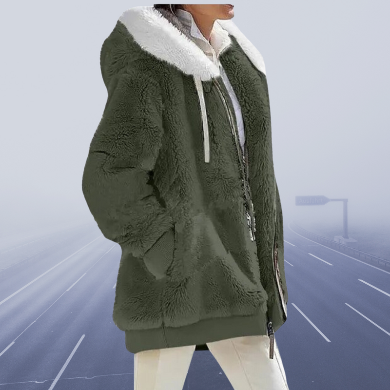 Casual Fleece Vest met Capuchon - Elena