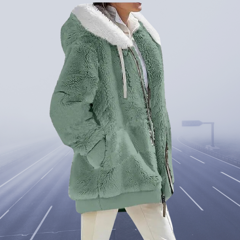 Casual Fleece Vest met Capuchon - Elena