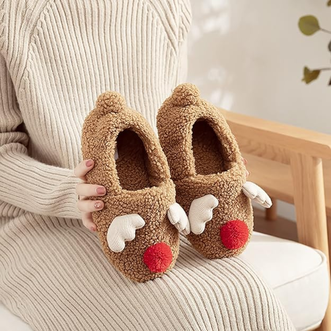 Zachte Fleece Pantoffels met Cartoon Design - Emma