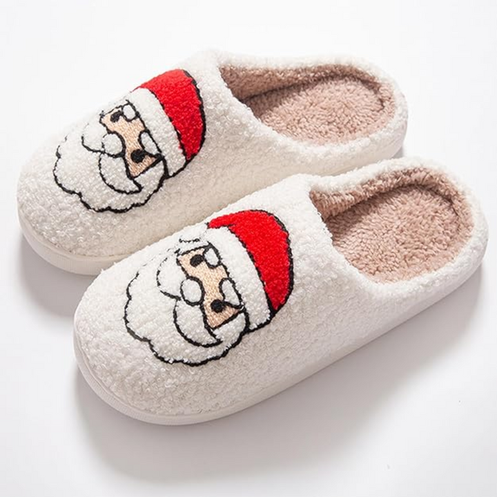 Warme Retro Pluche Kerstpantoffels - Frosty Feet