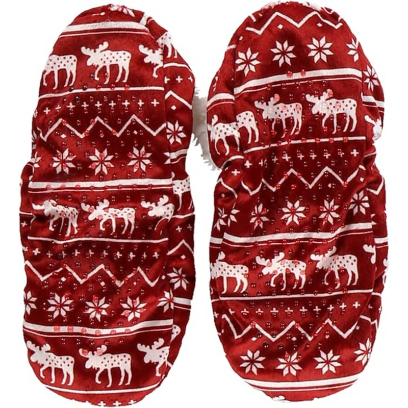 Dames Fleece Kerst Slof Sokken - HollyWarm
