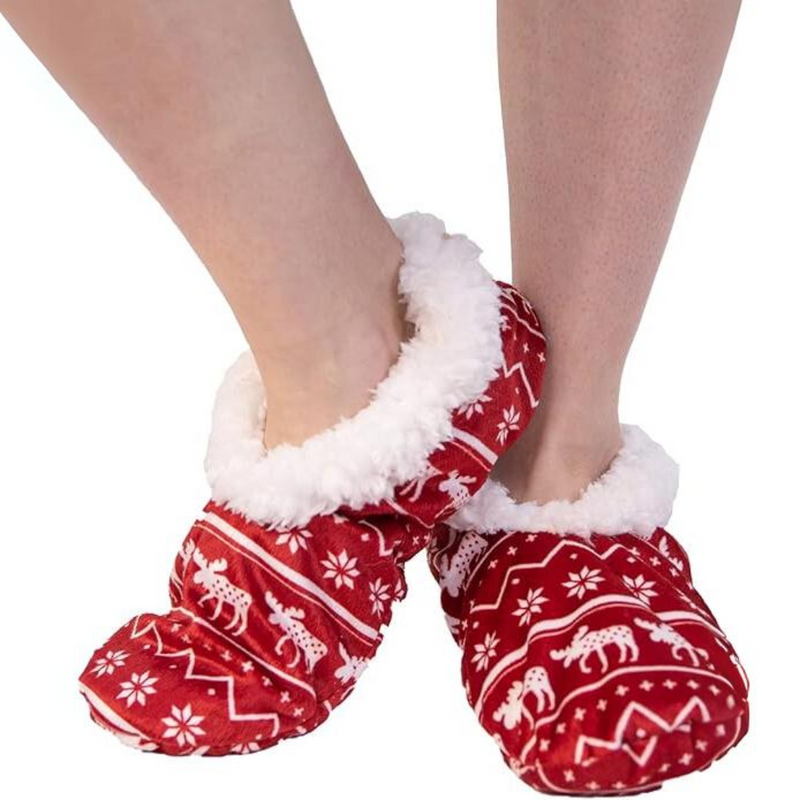 Dames Fleece Kerst Slof Sokken - HollyWarm