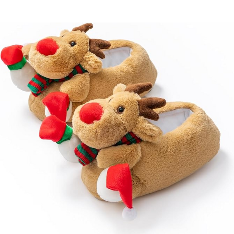 Warme Kerst Eland Sloffen - Rudolf