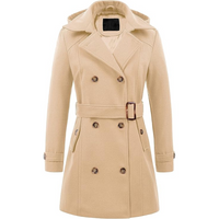 Dames Gewatteerde Wintertrenchcoat met Capuchon - Nina