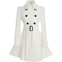 Dubbelzijdige Wol Peacoat met Riem - Patty