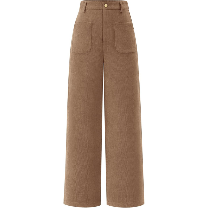 Casual Wijde Palazzo Broek met Hoge Taille en Zakken - Clarissa