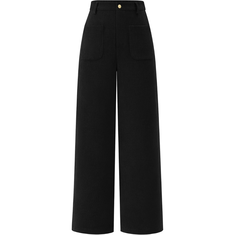 Casual Wijde Palazzo Broek met Hoge Taille en Zakken - Clarissa