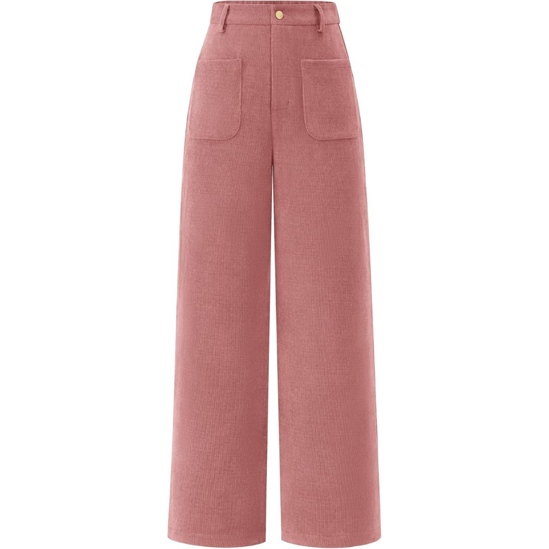 Casual Wijde Palazzo Broek met Hoge Taille en Zakken - Clarissa