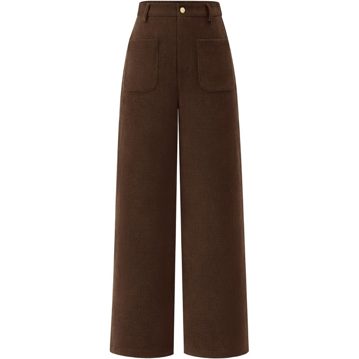 Casual Wijde Palazzo Broek met Hoge Taille en Zakken - Clarissa