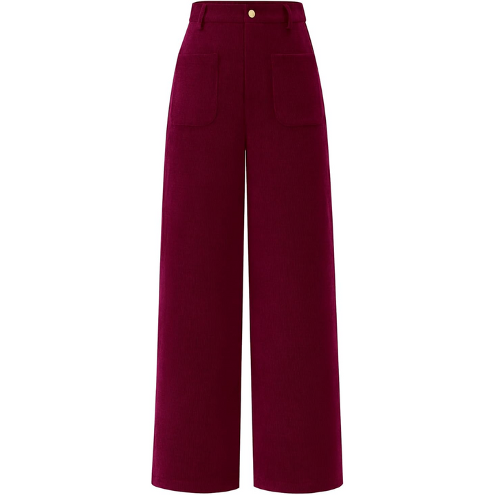 Casual Wijde Palazzo Broek met Hoge Taille en Zakken - Clarissa