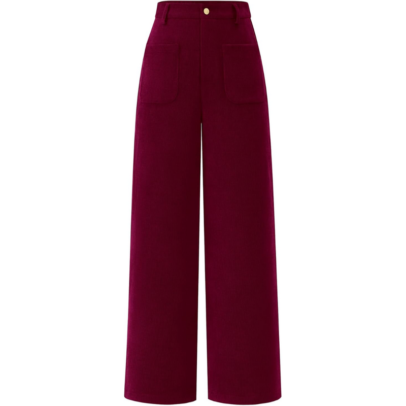 Casual Wijde Palazzo Broek met Hoge Taille en Zakken - Clarissa