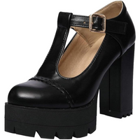 T-Strap Chunky Plateau Hakken – Jane