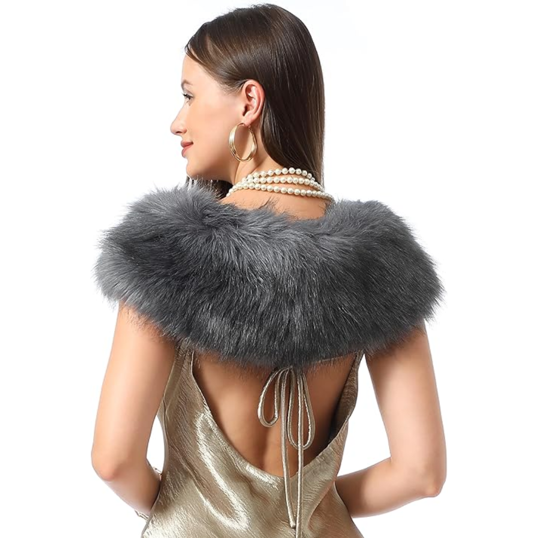 Luksusowy imitacyjny futrzany komin szalik - Daisy