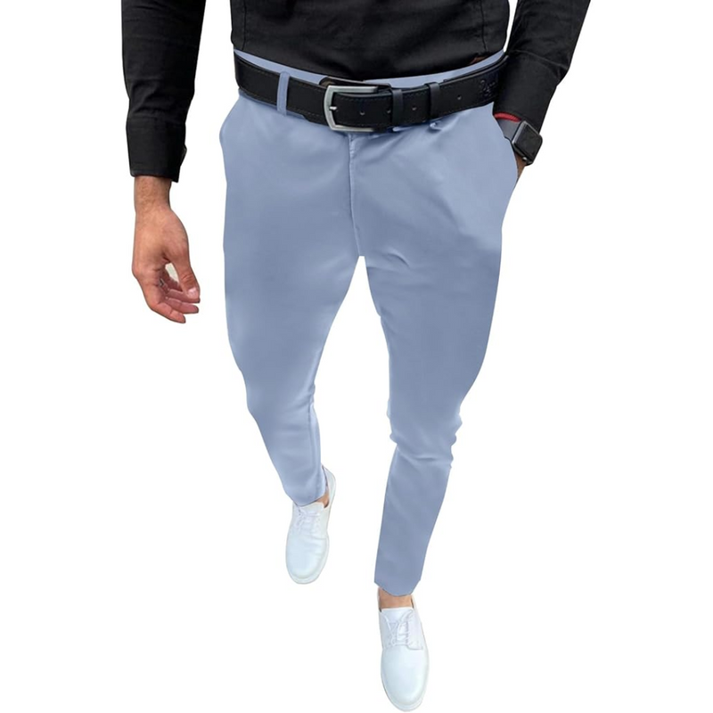 Męskie spodnie slim fit z stretchu - Evert