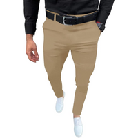 Męskie spodnie slim fit z stretchu - Evert