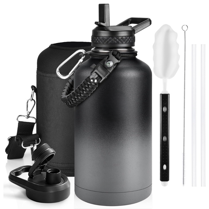 Geïsoleerde Waterfles – Lekvrij & BPA-vrij met Paracord Handvat