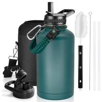 Geïsoleerde Waterfles – Lekvrij & BPA-vrij met Paracord Handvat