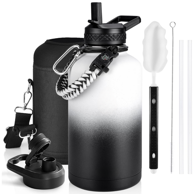 Geïsoleerde Waterfles – Lekvrij & BPA-vrij met Paracord Handvat