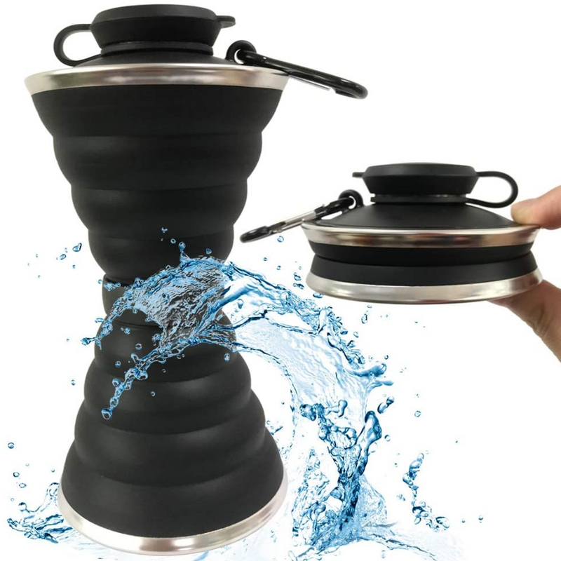 Inklapbare Waterfles met Carabiner