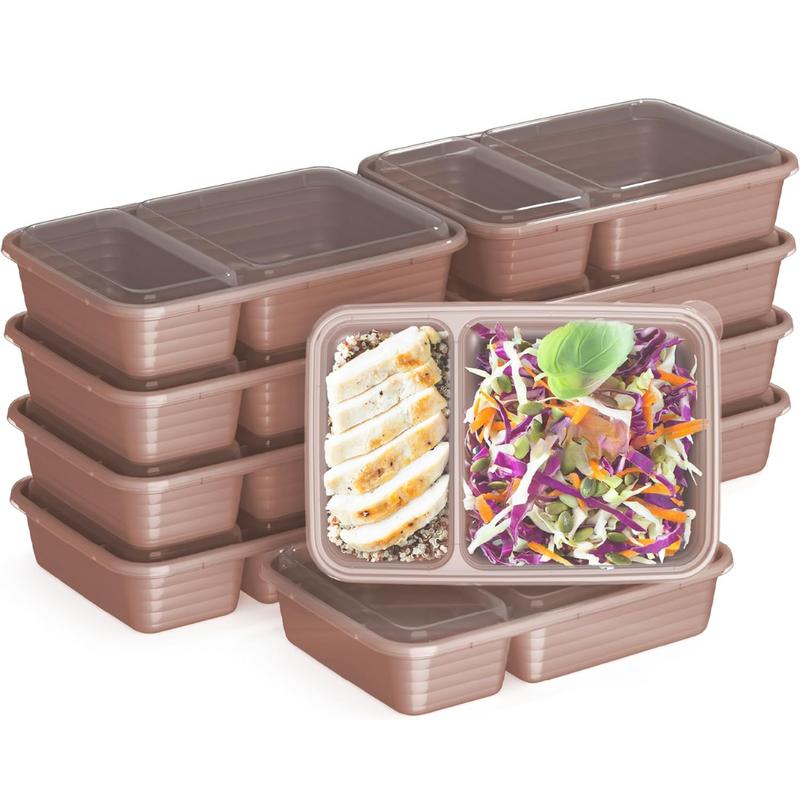 20-delige herbruikbare 2-compartiment voedselcontainers