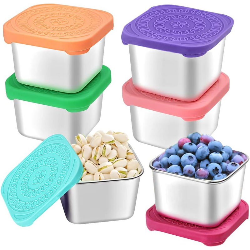 175ml RVS Snackdozen voor Kinderen - 6-Pack