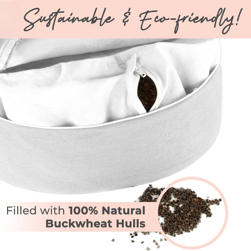 Premium Rond Boekweit Meditatiekussen – 40 cm