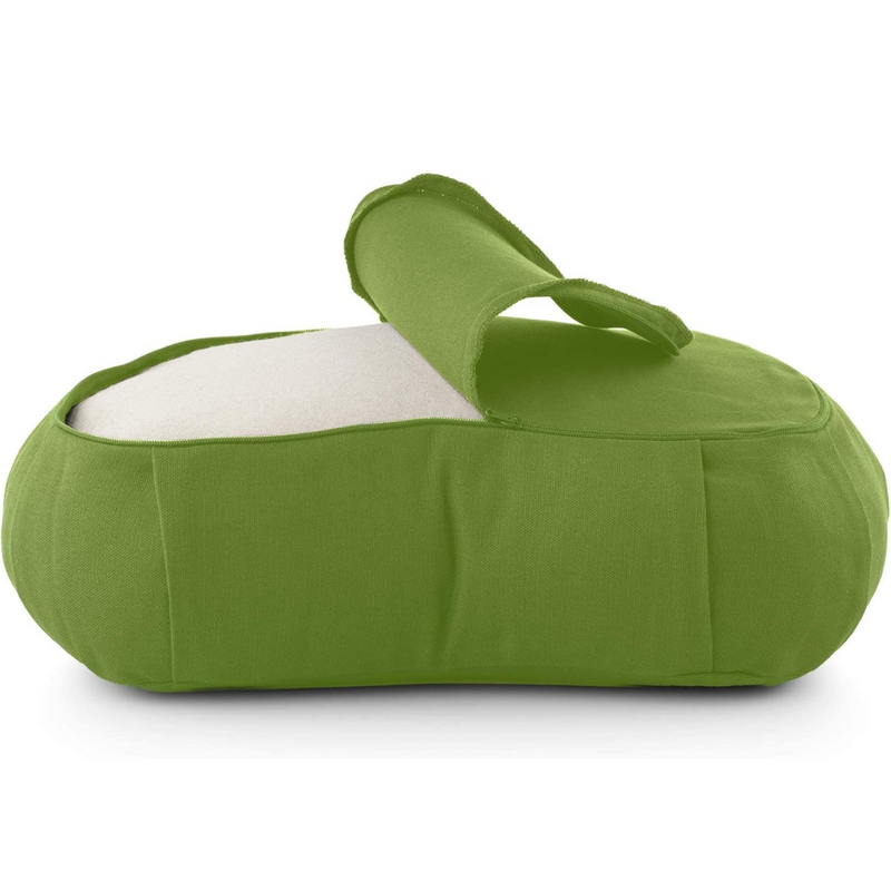 Curved Organic Cotton Meditatiekussen met Wasbare Cover
