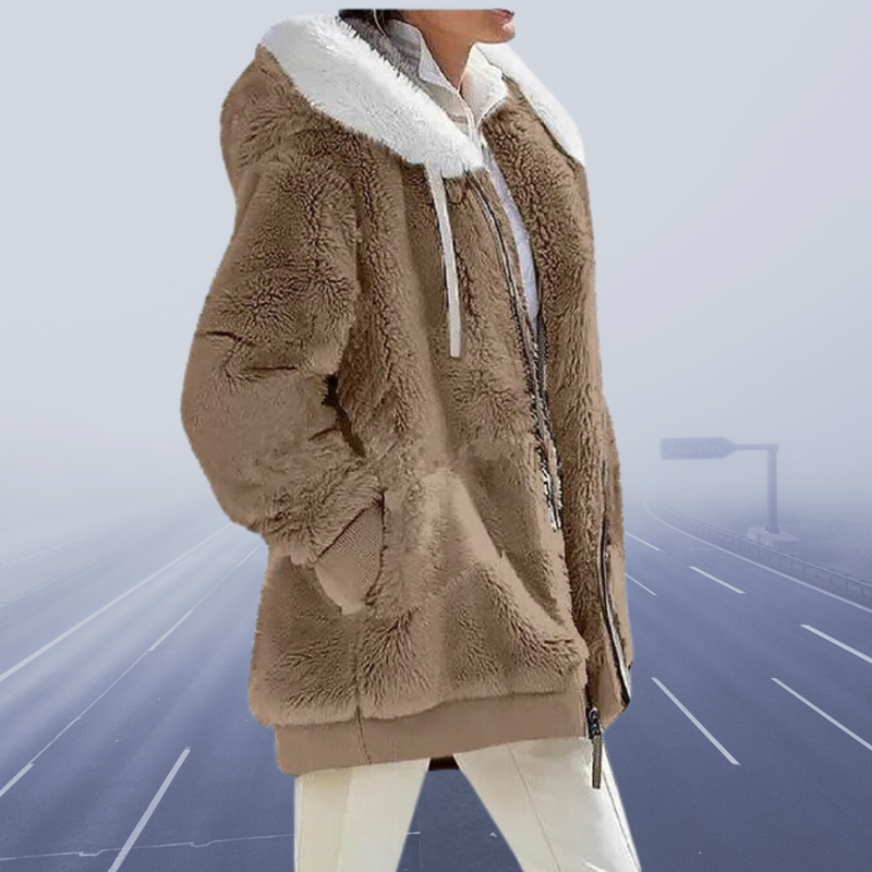 Casual Fleece Vest met Capuchon - Elena