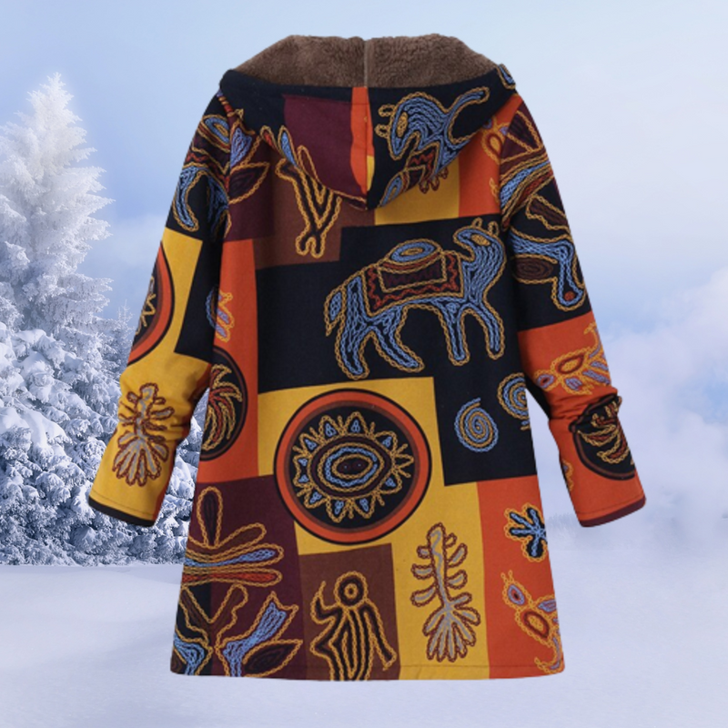 Comfortabele Dames Winterjas met Bloemenprint - Ivy