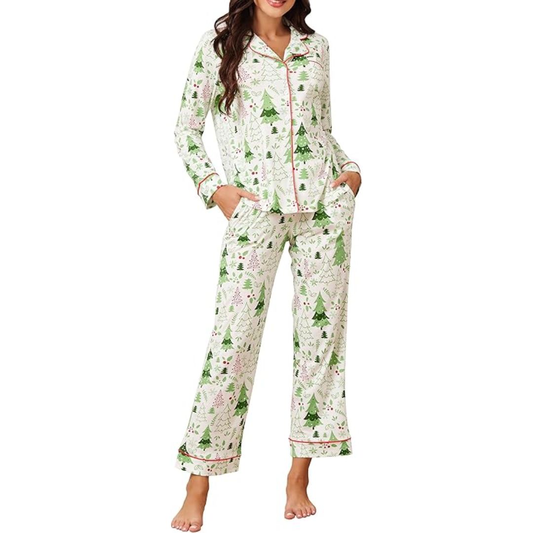 Comfortabele Katoenen Kerst Pyjama voor Dames - CottonSnug