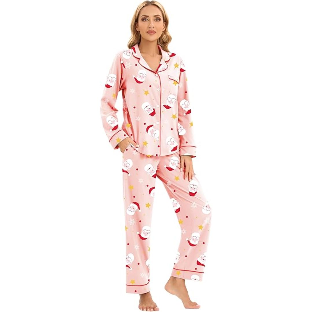 Comfortabele Katoenen Kerst Pyjama voor Dames - CottonSnug