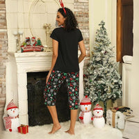 Korte Mouwen Top & Capri Broek Kerst Damespyjama - CapriComfort
