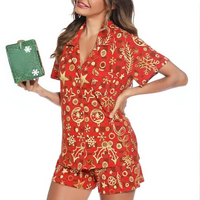 Korte Dames Kerst Pyjama Set - SnuggleVibes