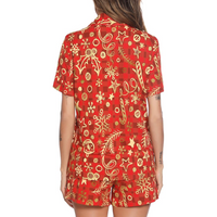 Korte Dames Kerst Pyjama Set - SnuggleVibes