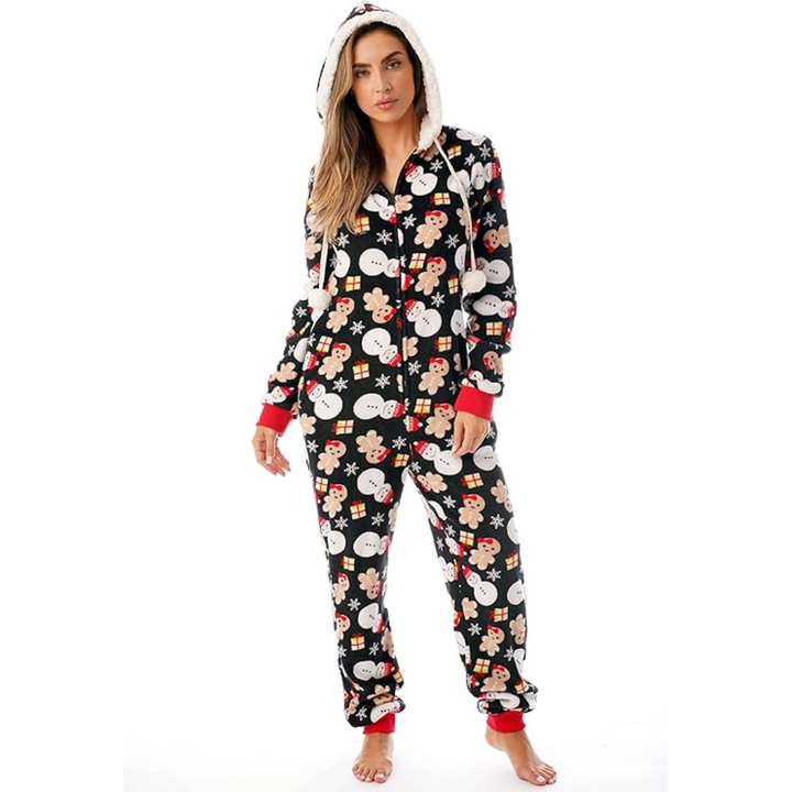 Comfortabele Dames Kerst Onesie - HollySnug