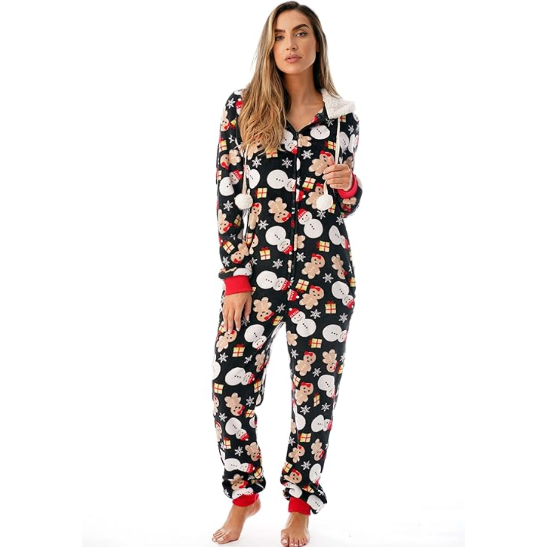 Comfortabele Dames Kerst Onesie - HollySnug