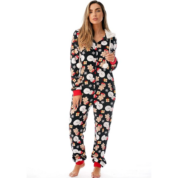 Comfortabele Dames Kerst Onesie - HollySnug