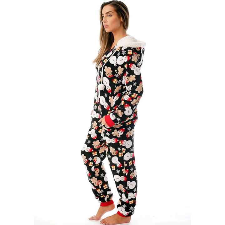 Comfortabele Dames Kerst Onesie - HollySnug