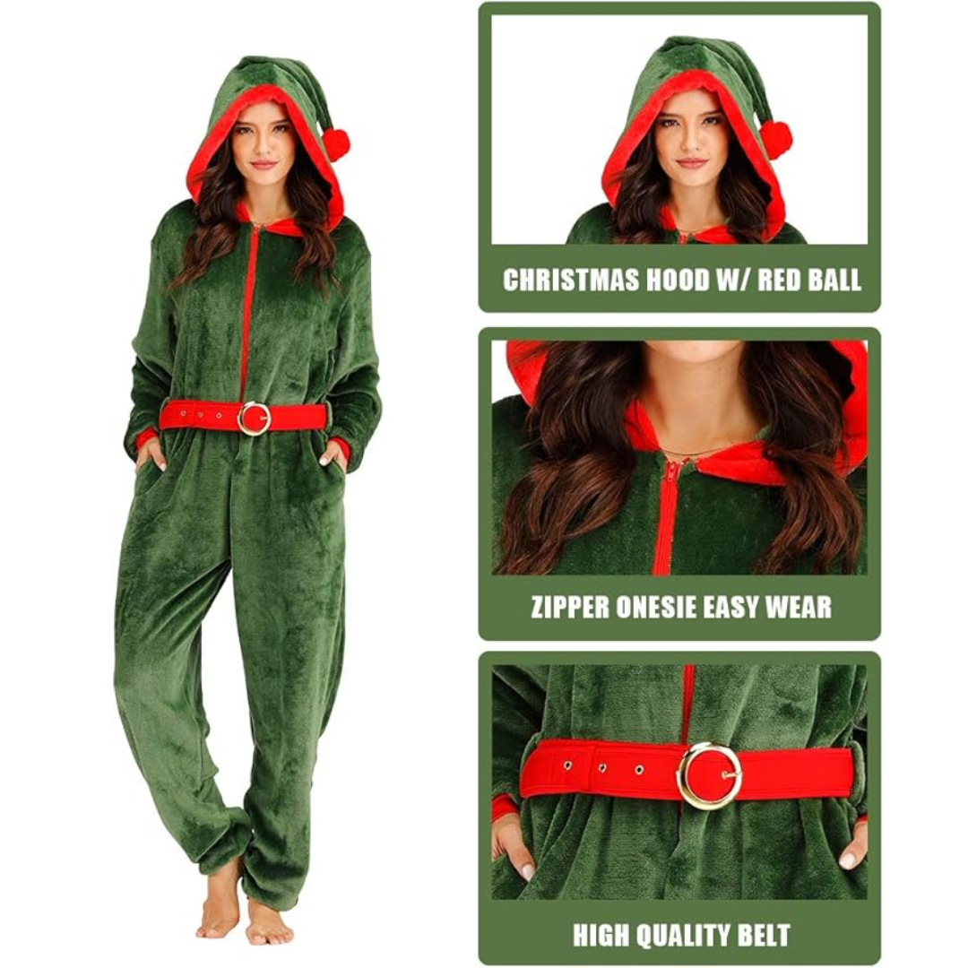 Groene Elf Onesie voor Dames - ElfChic