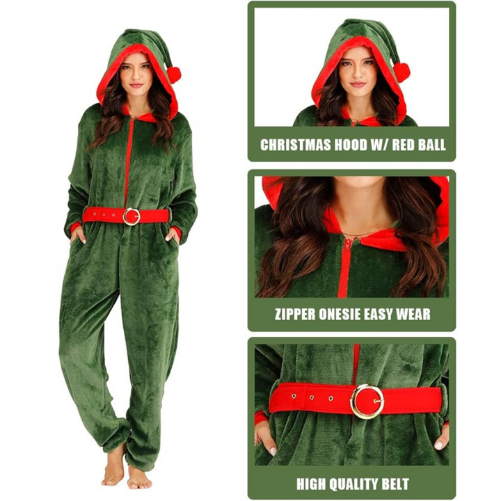 Groene Elf Onesie voor Dames - ElfChic