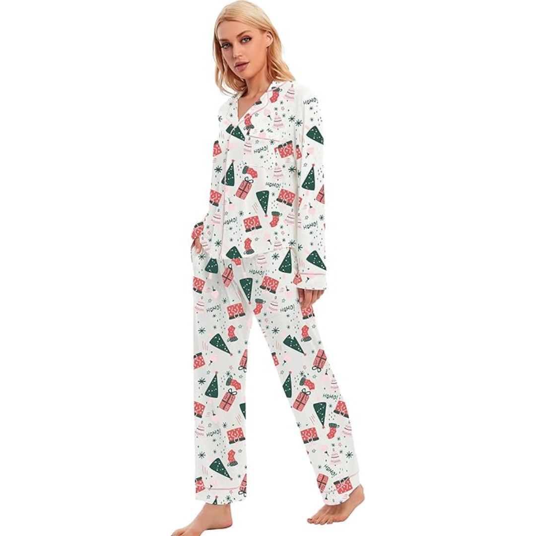 Comfortabele Katoenen Kerst Pyjama voor Dames - CottonSnug