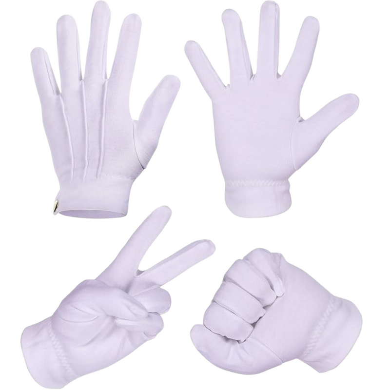 Witte Katoenen Handschoenen voor Formele Stijl - NobleGrip