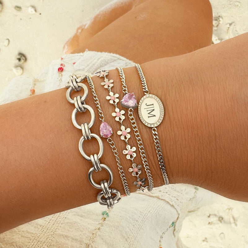 Vardi Dante™ Hart Bransoletka z kamieniem urodzinowym | Unikalna i znacząca