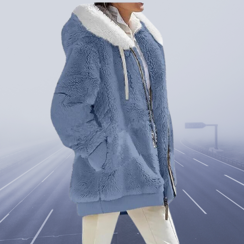 Casual Fleece Vest met Capuchon - Elena
